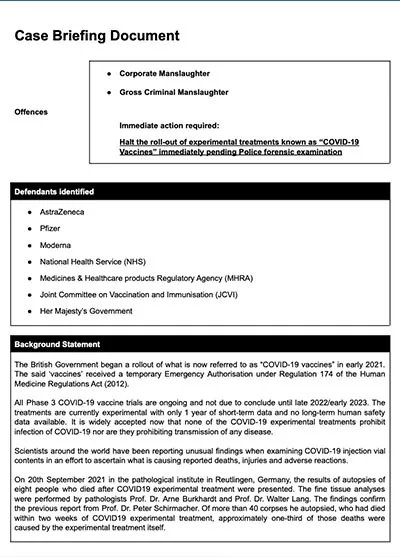 Case briefing document 050222